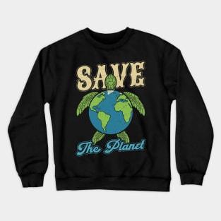 Earth Day Turtle Environment Save the Planet Crewneck Sweatshirt
